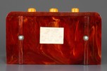 Marbleized Oxblood Red Addison 5 Courthouse Catalin Radio